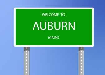 Vector Signage-Welcome to Auburn, Maine