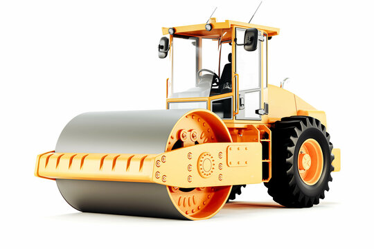 3d Soil road roller heavy machine