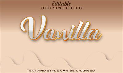 vanilla text effect template design