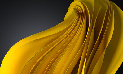 3d render, abstract modern background, folded ribbons macro, fashion wallpaper with wavy layers.