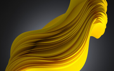 3d render, abstract modern background, folded ribbons macro, fashion wallpaper with wavy layers.