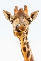 giraffe isolated on white © Michele Faggian