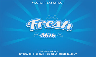 Fresh milk text design template