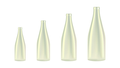 Bottle set islolated on white background. Vector illustration