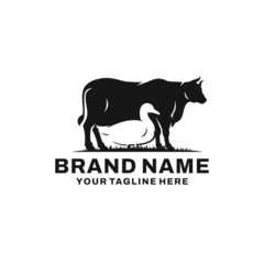 Farm animal logo vector