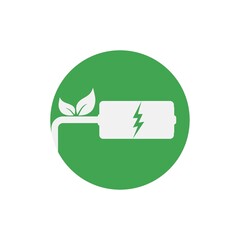 Eco leaf on a white background. Vector illustration