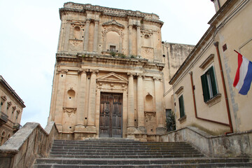 Obraz premium baroque church (st agatha) in noto in sicily (italy) 