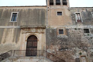 Fototapeta na wymiar medieval (?) church (Annunziata e Badia) in noto in sicily (italy) 