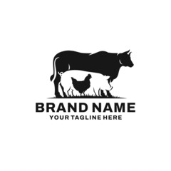 Farm animal logo vector