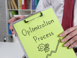 Optimization process is shown using the text