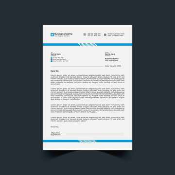 Corporate or Business Letterhead Template Design, Brand Identity, Join Letter, Company Profile with Creative, Eye Catching, Professional, Modern and Abstract Vector A4 Size Layout