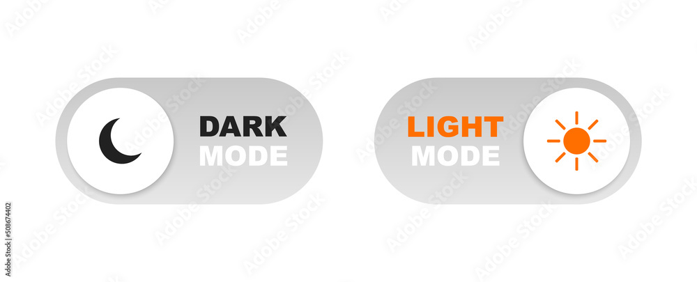 Poster day and night mode switch. on and off toggle switch. light and dark mode buttons for web design, mob