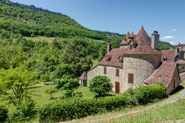 Fototapeta premium Architecture dans le village d'Autoire dans le Lot - région Occitanie