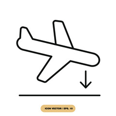 arrival icons  symbol vector elements for infographic web