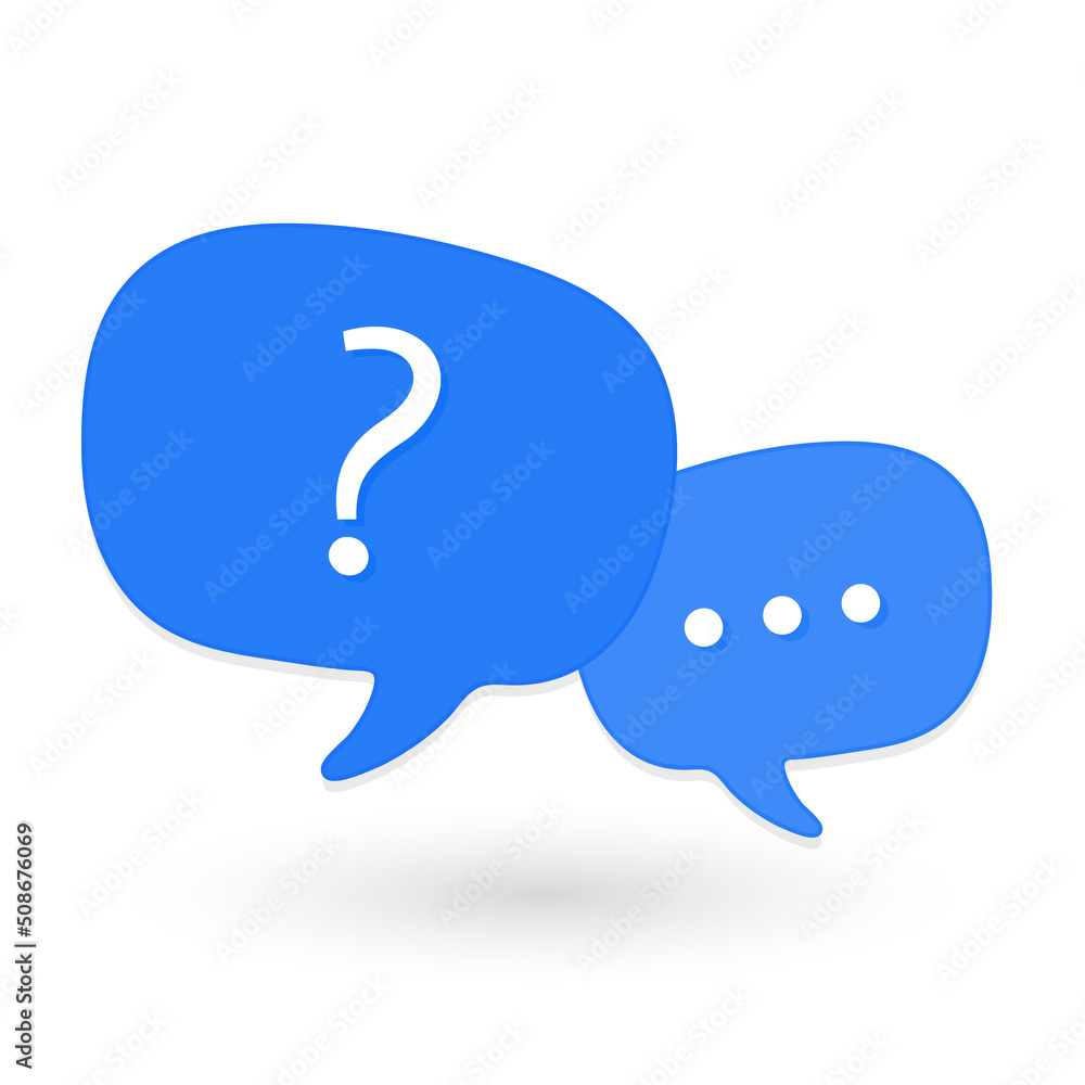 Poster questions and answers icon. question support icon or logo isolated sign symbol vector