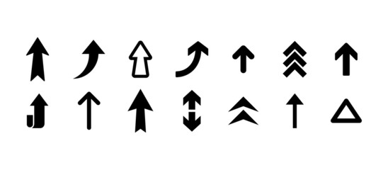 Arrow vector icons. Vector arrows.
