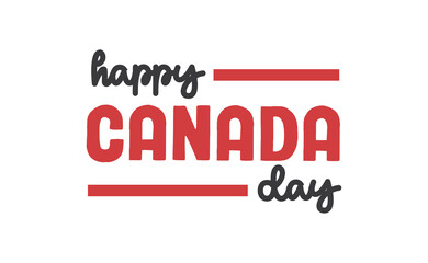 Fototapeta na wymiar Happy Canada day. Canadian national anniversary badge. Red maple leaf.