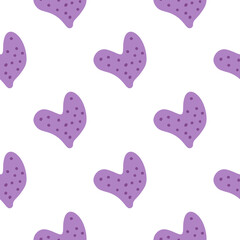 Cute hand drawn heart seamless pattern. Valentine's day card wallpaper.