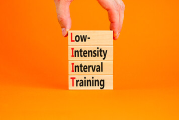 LIIT low-intensity interval training symbol. Concept words LIIT low-intensity interval training on...