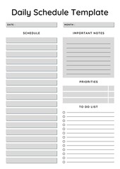 Daily Schedule Template