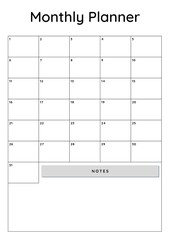 Printable Monthly Planner