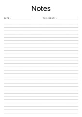 Printable Notes Planner