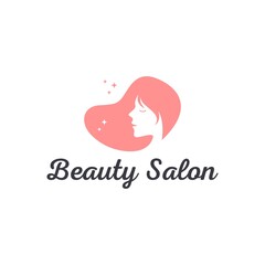 Beauty salon badge logo design vector illustration