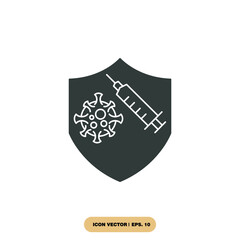 Bacteria icons  symbol vector elements for infographic web