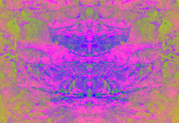 Fototapeta na wymiar Holographic neon colors. Abstract purple background. Rock texture. Stone background. Rock holography. Multicolored Painted Wall. Stone texture for designers. Wall abstraction.