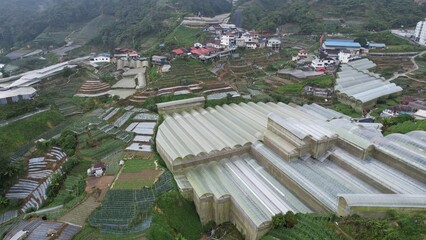 General Landscape View of the Brinchang District Within the Cameron Highlands Area of Malaysia