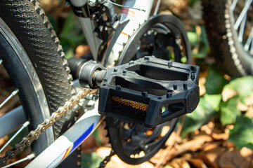 close up of a bike wheel