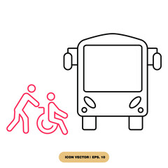 bus icons  symbol vector elements for infographic web