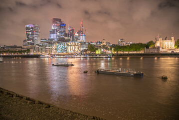 London city lights at night