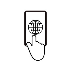 Internet Connection on Mobile Phone Icon