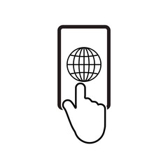 Internet Connection on Mobile Phone Icon