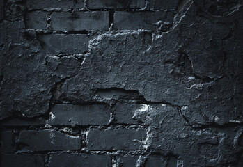 Brick Silver Wall. Grunge Rough structure. Abstract texture. Rock background. Rock texture. Black texture. Dark marble. Stone background. Rock pile. Paint spots. Rock surface with cracks.