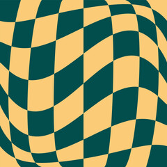 1970 Wavy Swirl Seamless Pattern in Orange and Pink Colors. Seventies Style, Groovy Background