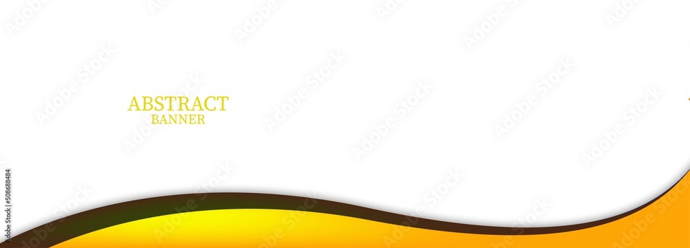 Wall mural yellow wave banner template design