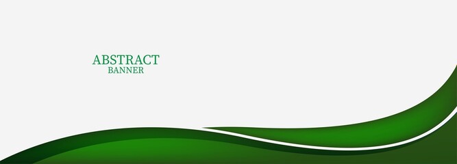 green wave banner template design