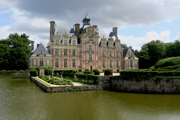 Fototapeta na wymiar Château de Beaumesnil in Normandy, France