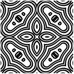 Abstract background with black and white mandala. Unique geometric vector swatch. Perfect for site backdrop, wrapping paper, wallpaper, textile and surface design. 