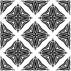Abstract background with black and white mandala. Unique geometric vector swatch. Perfect for site backdrop, wrapping paper, wallpaper, textile and surface design. 