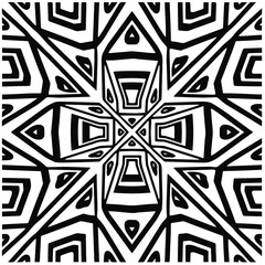 
Abstract background with black and white mandala. Unique geometric vector swatch. Perfect for site backdrop, wrapping paper, wallpaper, textile and surface design. 