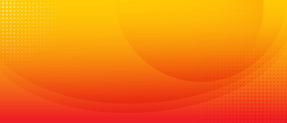 abstract yellow and orange long banner background