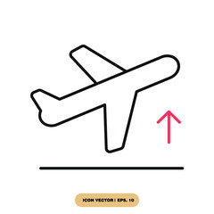 departure icons  symbol vector elements for infographic web