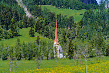 Church of St. Martin in Pockhorn near Heiligenblut in Hohe Tauern National Park, Austria