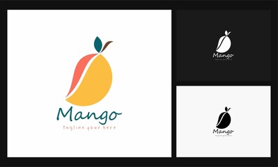 mango monogram concept design fruits logo