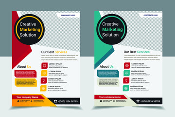 Corporate business flyer design and digital marketing template.