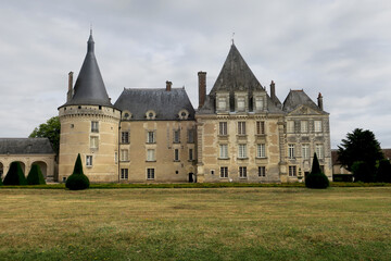 Castle of Azay-Le-Ferron, Indre, France. - obrazy, fototapety, plakaty