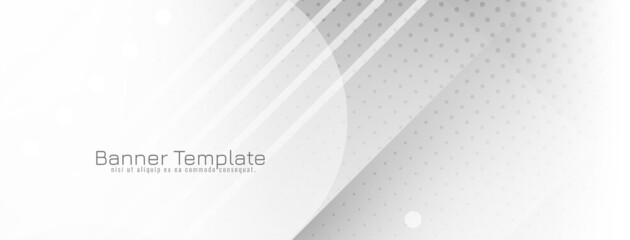 Modern white color stripes geometric shapes business background